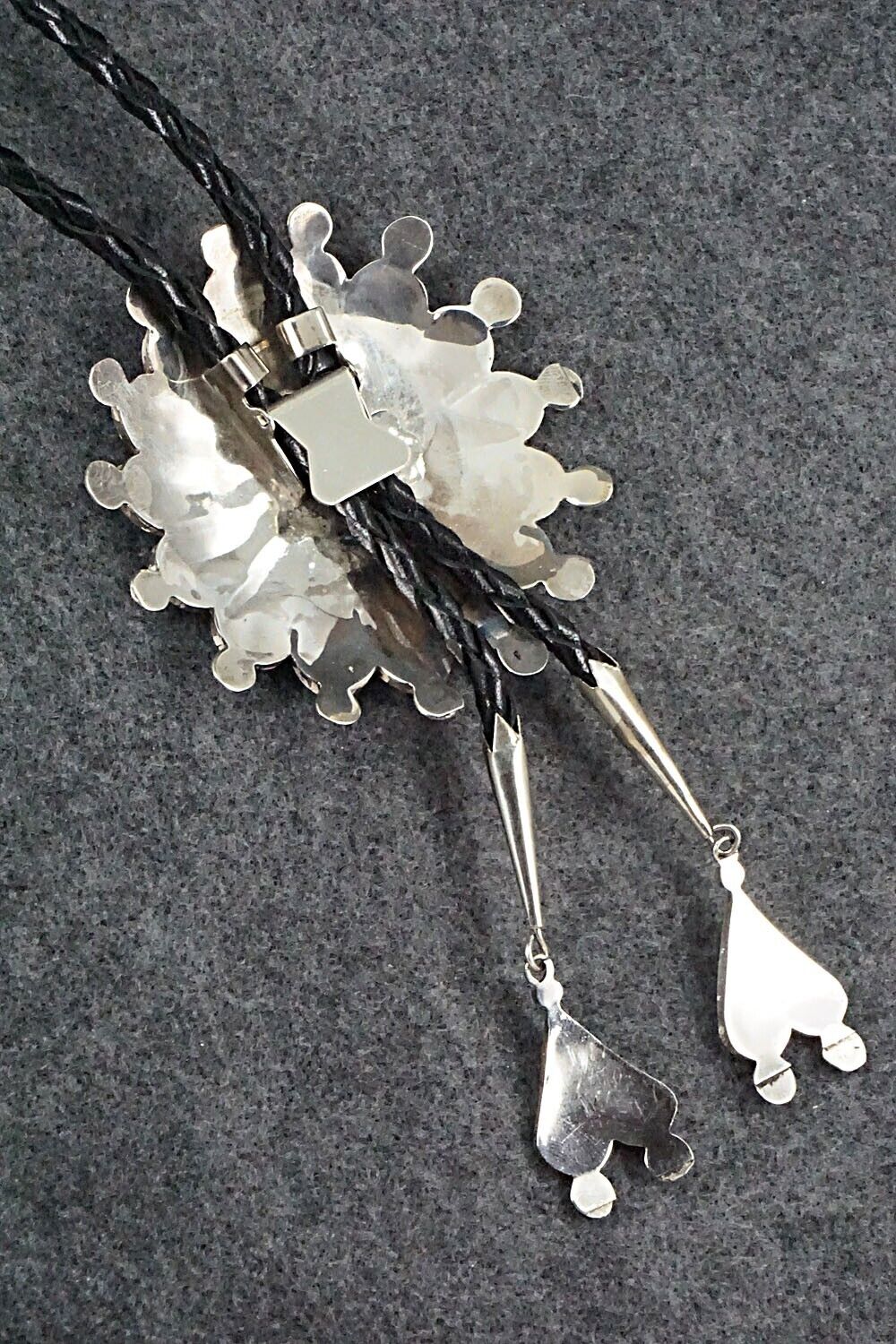 Multi-Stone & Sterling Silver Inlay Bolo Tie - Pauline Lonjose