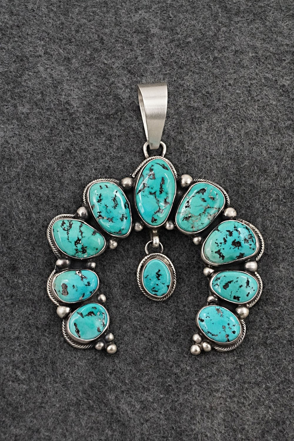 Turquoise & Sterling Silver Pendant - Kathleen Livingston