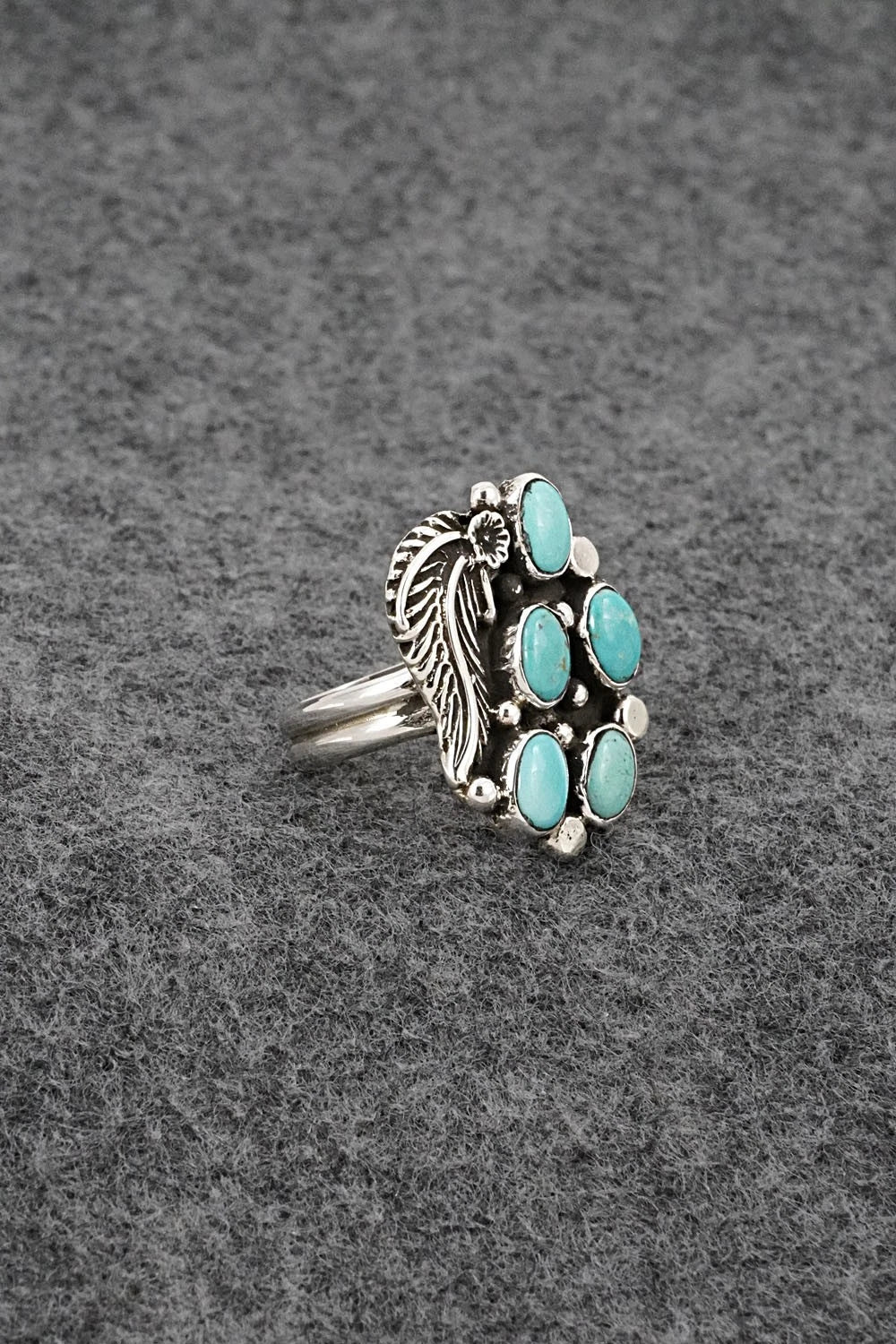 Turquoise & Sterling Silver Ring - Priscilla Reeder - Size 7