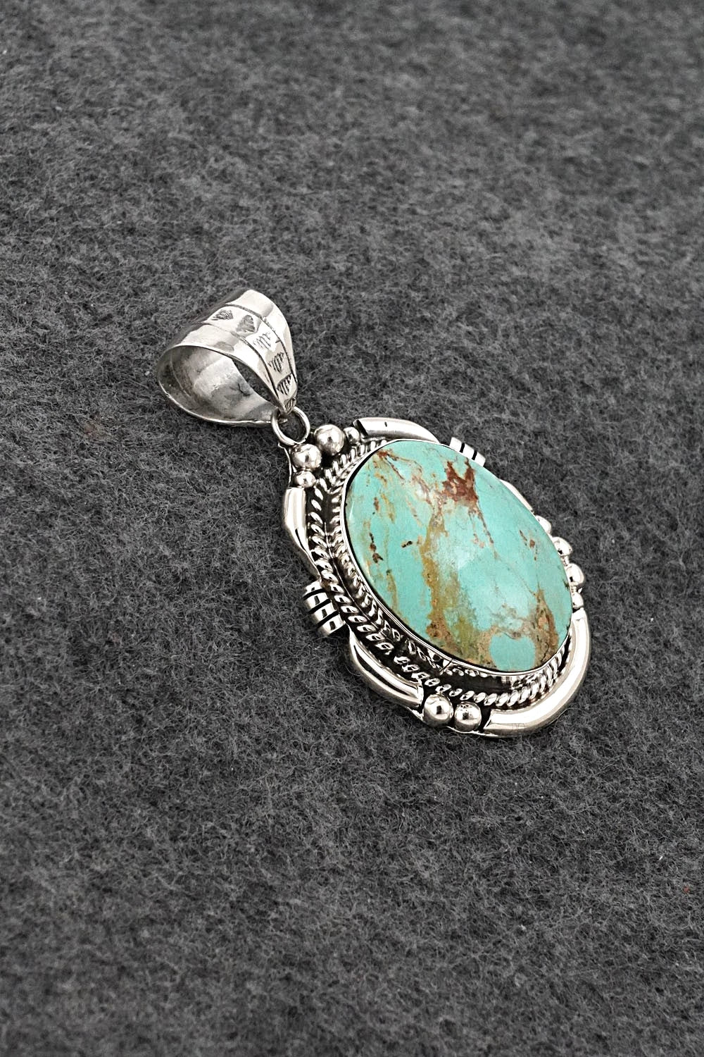 Turquoise & Sterling Silver Pendant - Charlene Yazzie