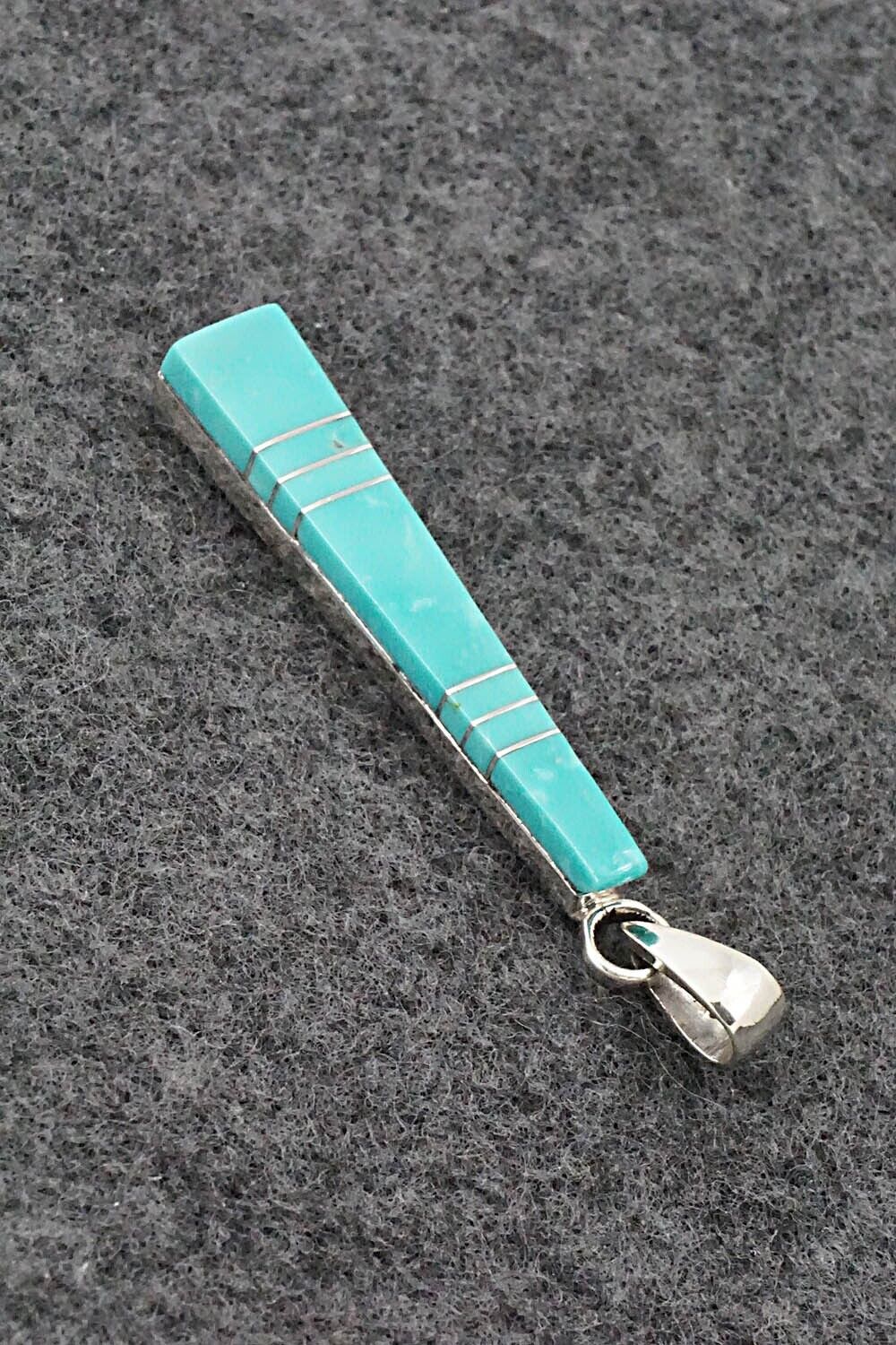 Turquoise & Sterling Silver Pendant - Madarrel Kallestewa