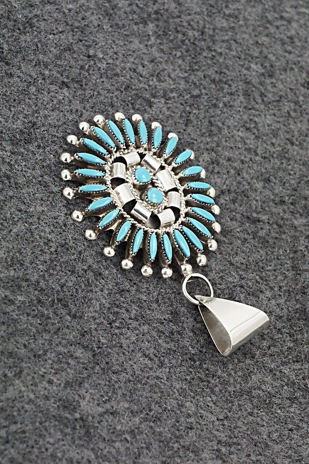 Turquoise & Sterling Silver Pendant - Dan Etsate