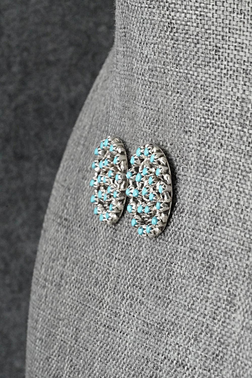 Turquoise & Sterling Silver Earrings - Randy Hooee