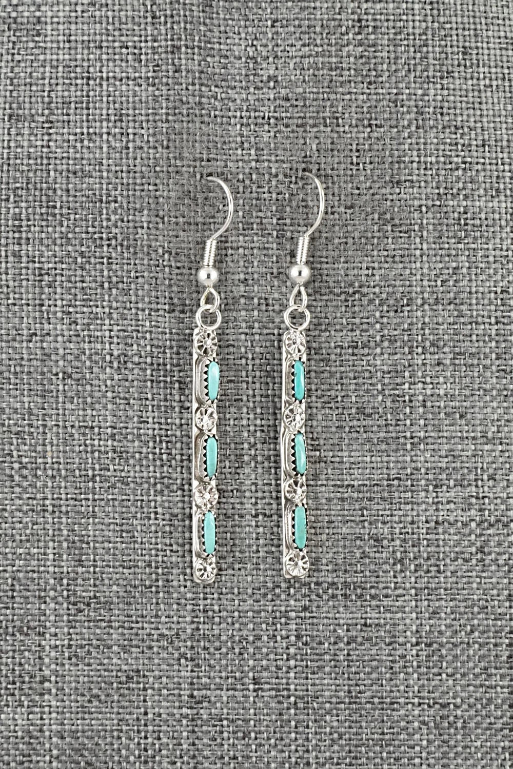Turquoise & Sterling Silver Earrings - Murray Hannaweeka