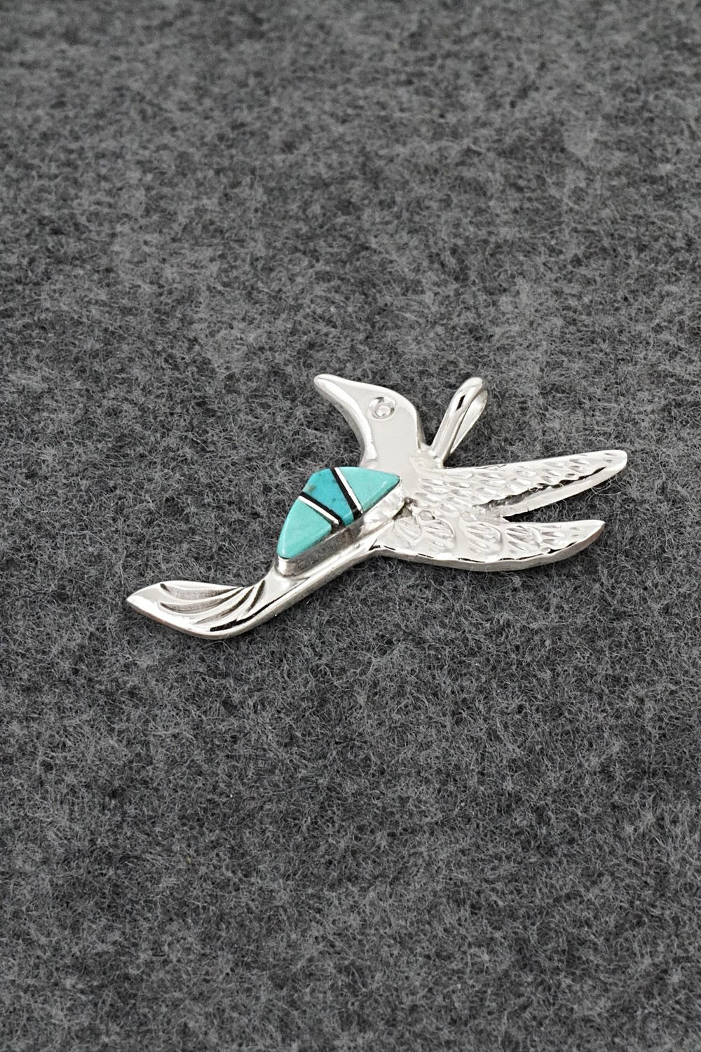 Turquoise & Sterling Silver Pendant - Dorothy Martinez