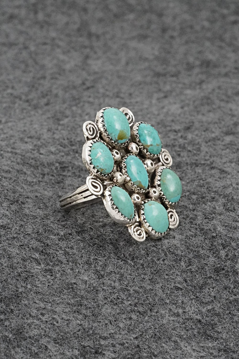Turquoise & Sterling Silver Ring - Priscilla Reeder - Size 8