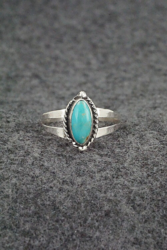 Turquoise & Sterling Silver Ring - Alice Rose Saunders - Size 8.75