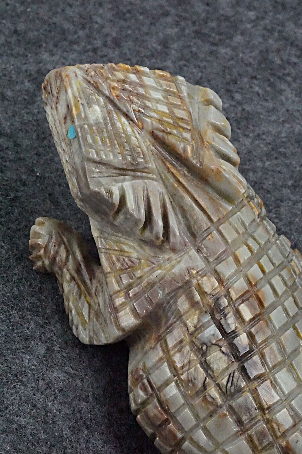 Horned Toad Zuni Fetish Carving - Tony Mackel