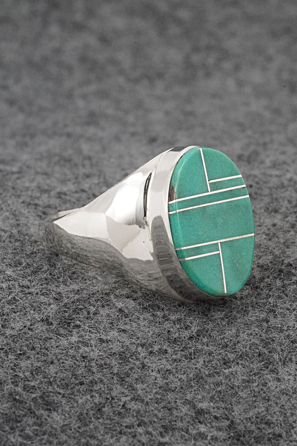 Turquoise & Sterling Silver Ring - Wilbert Gray - Size 11.5