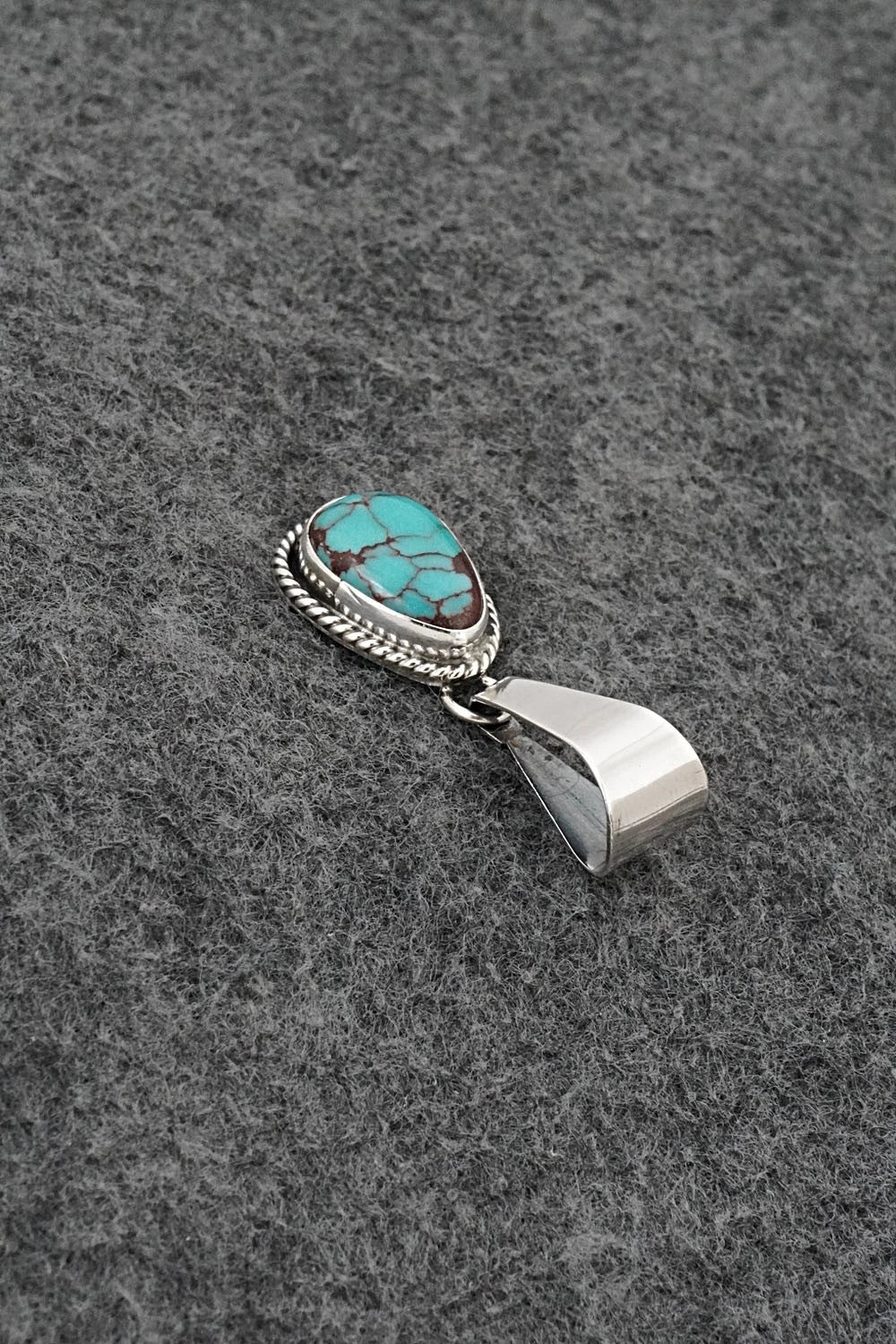 Turquoise & Sterling Silver Pendant - Eugene Gruber
