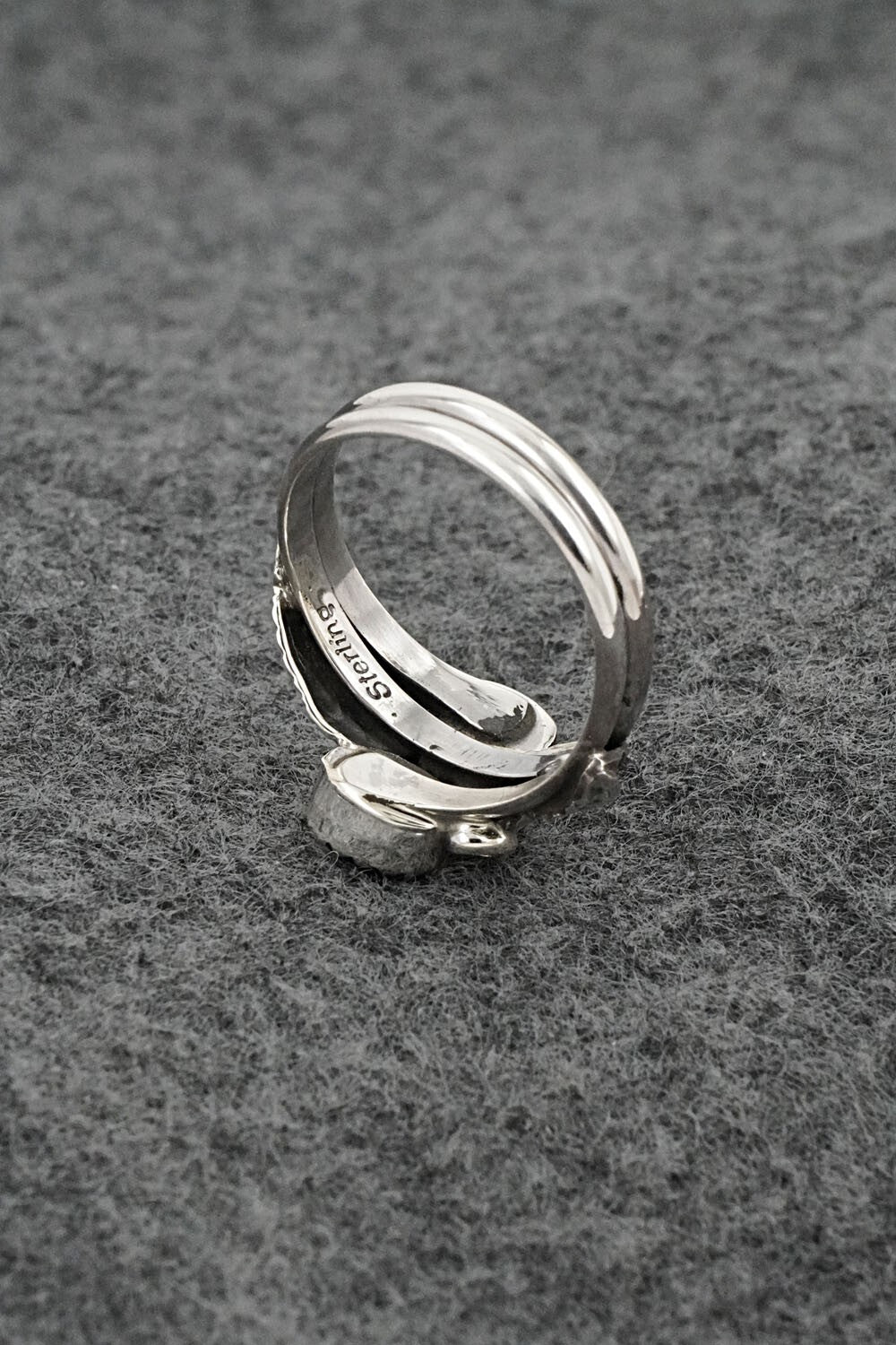 Onyx & Sterling Silver Ring - Harry B. Yazzie - Size 7.5