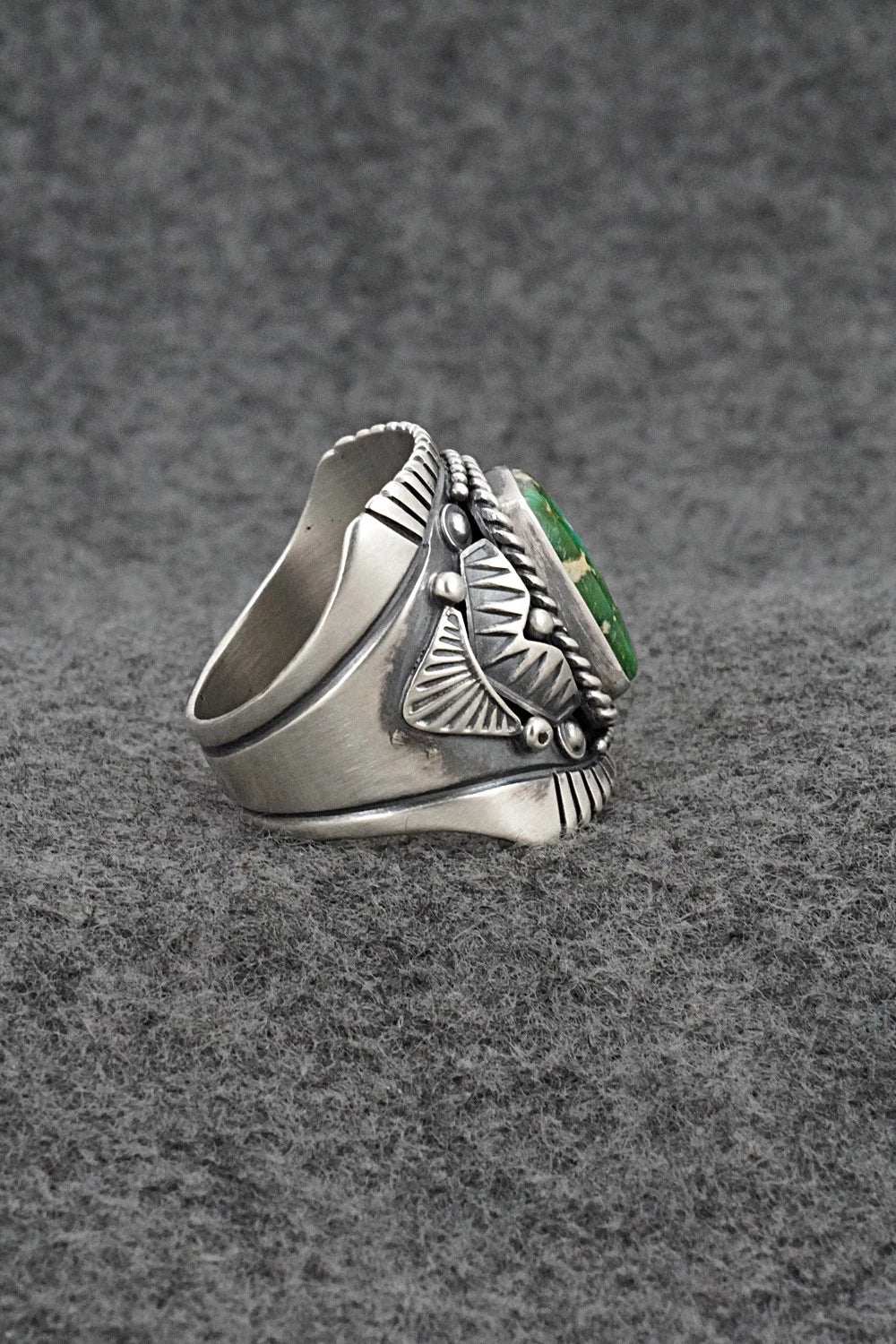 Turquoise & Sterling Silver Ring - Derrick Gordon - Size 11