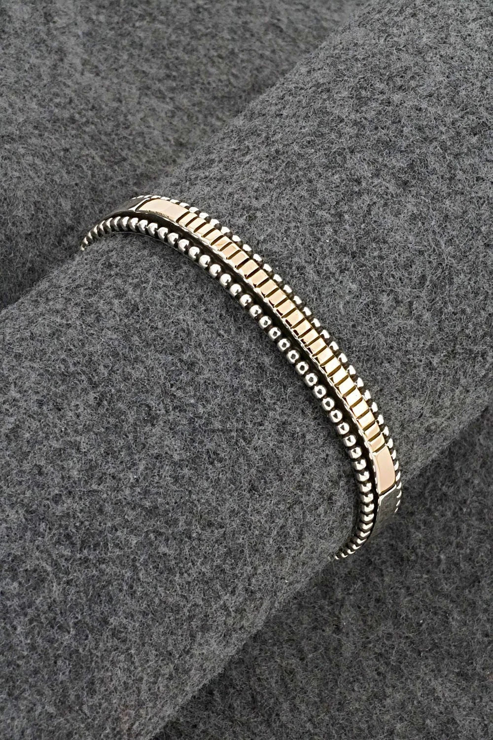 Sterling Silver and 14k Gold Bracelet - Jonathan Nez