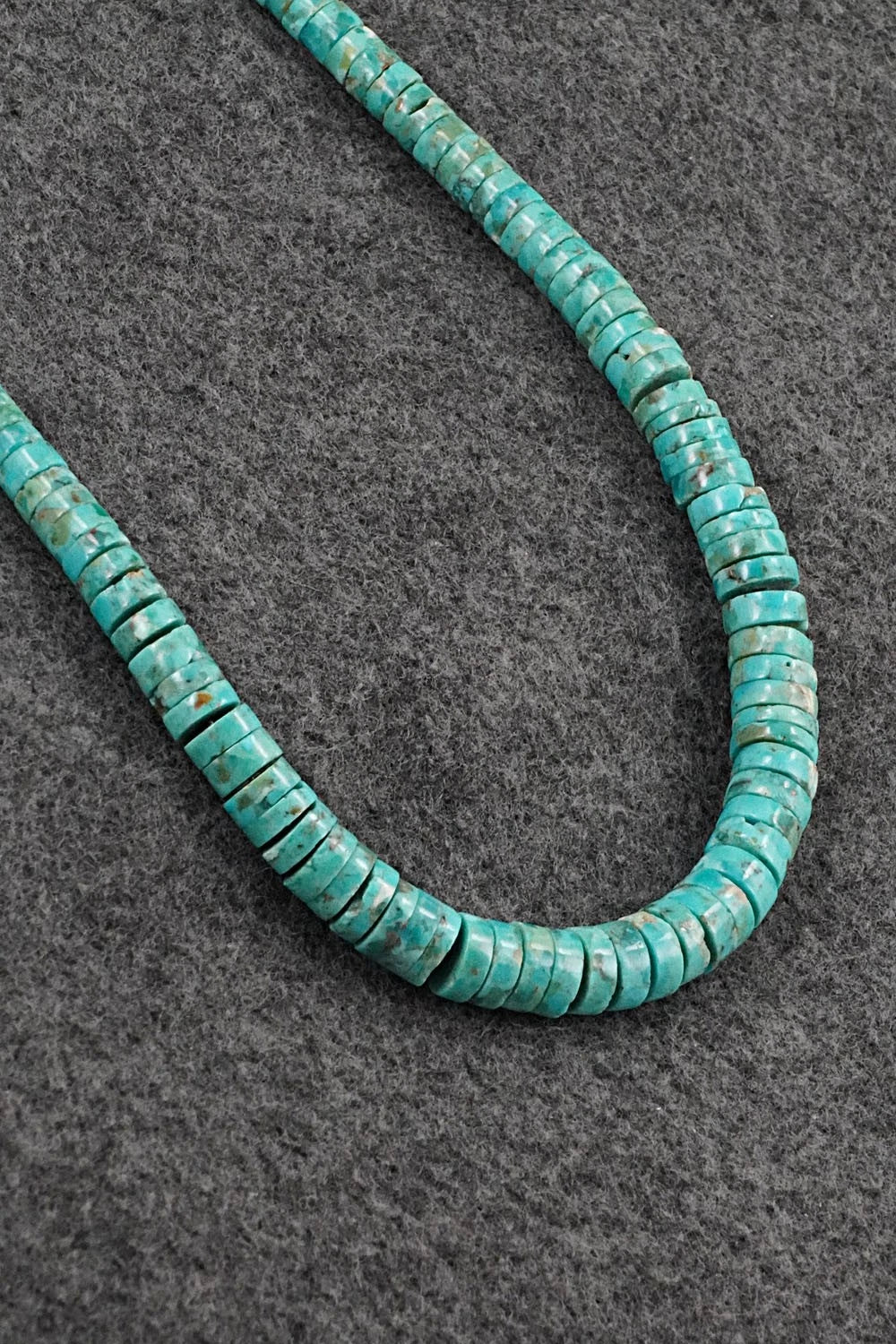 Turquoise & Sterling Silver Necklace 18" - Doreen Jake