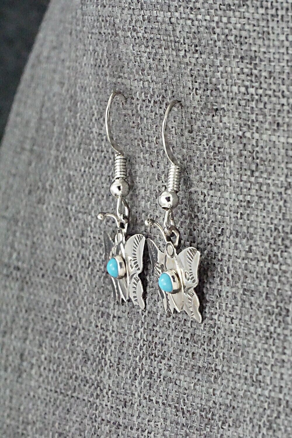 Turquoise & Sterling Silver Earrings - Lucille Platero