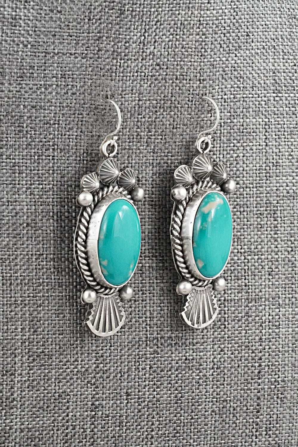 Turquoise & Sterling Silver Earrings - Michael Calladitto