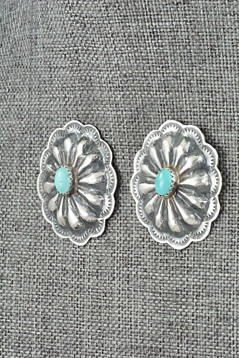 Turquoise & Sterling Silver Earrings - Rita Lee