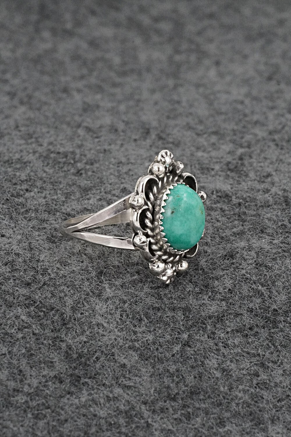 Turquoise & Sterling Silver Ring - Frieda Martinez - Size 7