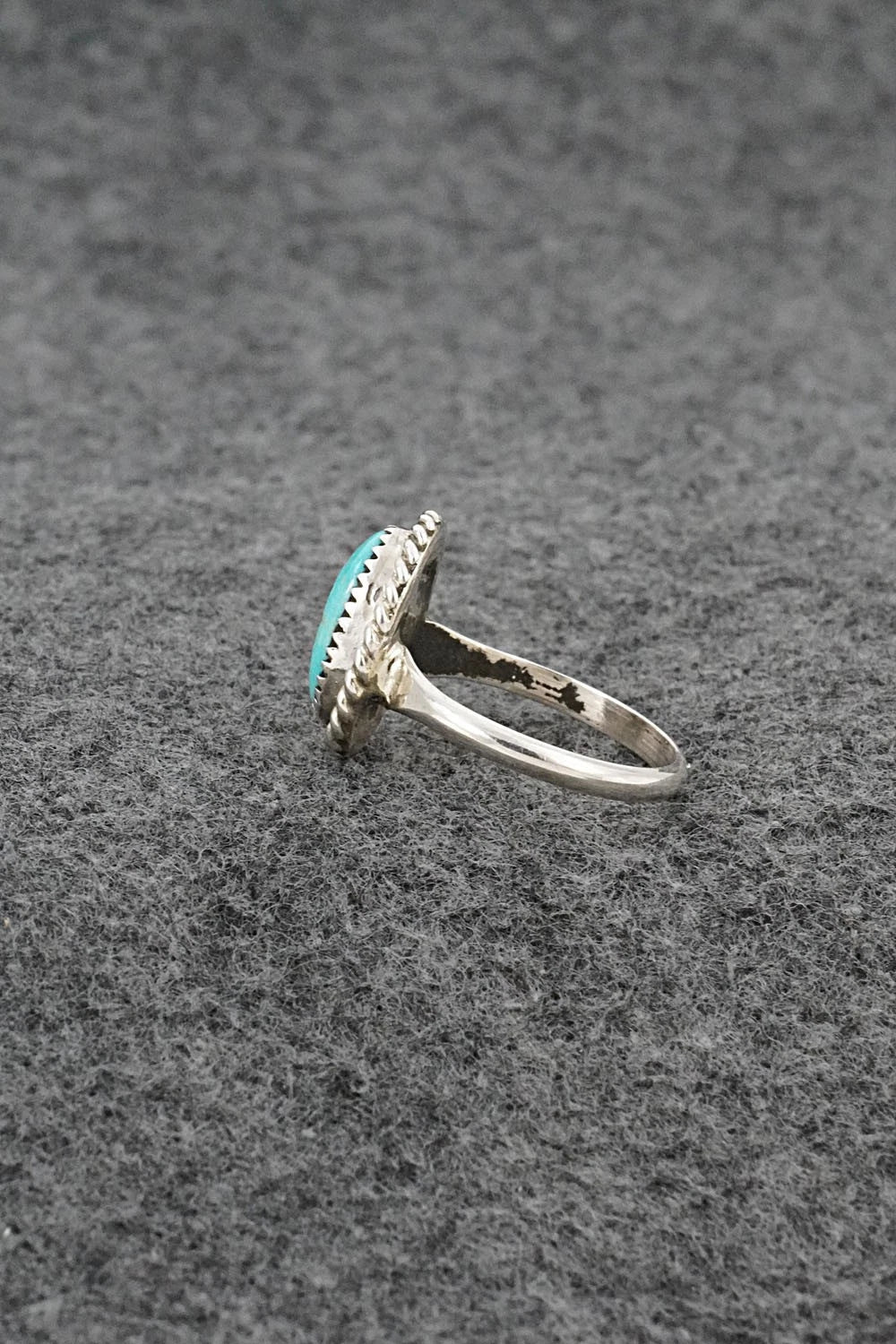 Turquoise & Sterling Silver Ring - Darius Arviso - Size 7.75