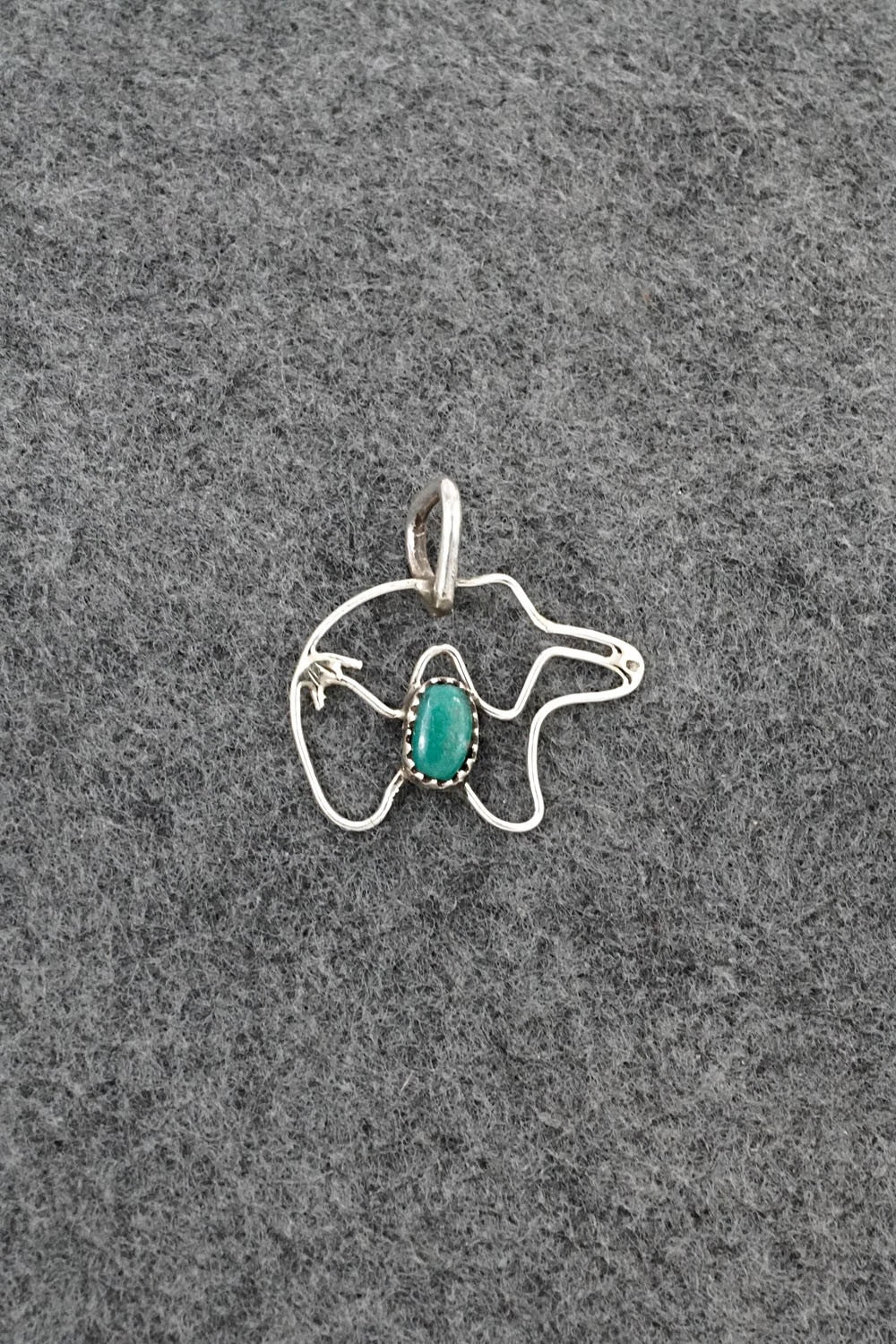 Turquoise & Sterling Silver Pendant - Priscilla Reeder