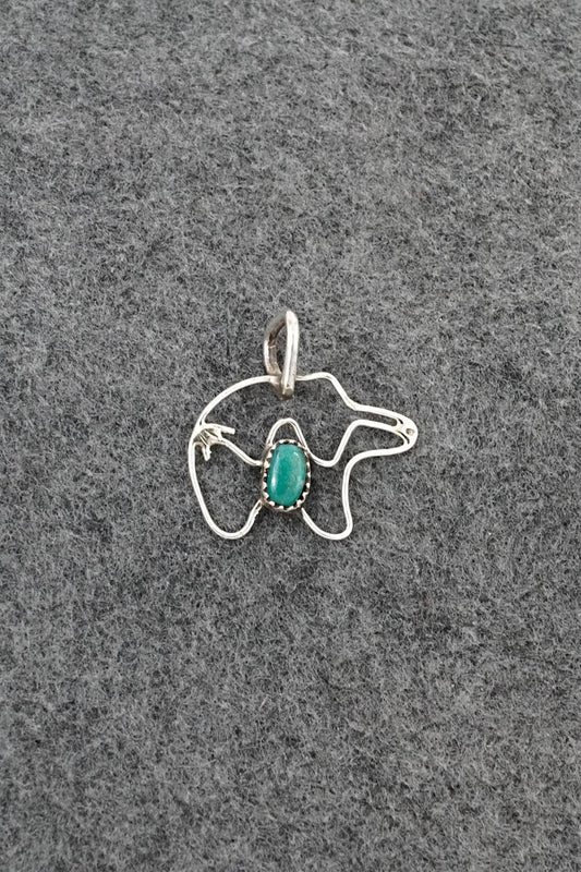 Turquoise & Sterling Silver Pendant - Priscilla Reeder