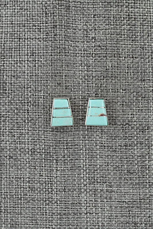 Turquoise and Sterling Silver Earrings - Michelle Haloo