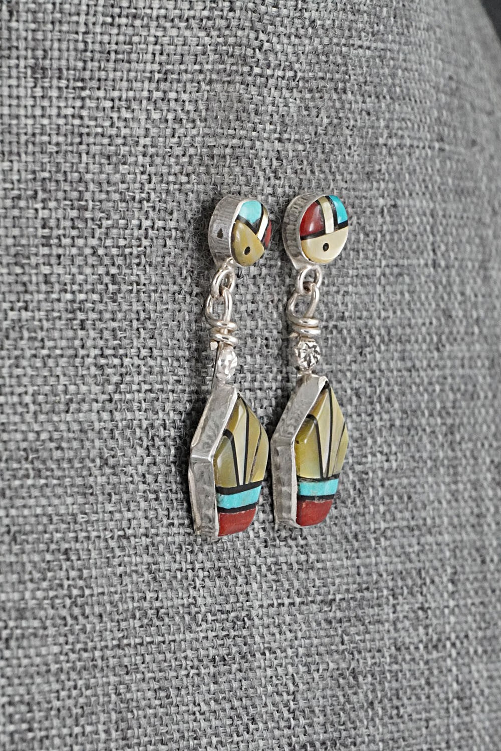 Multi-Stone Inlay & Sterling Silver Earrings - Ola Eriacho