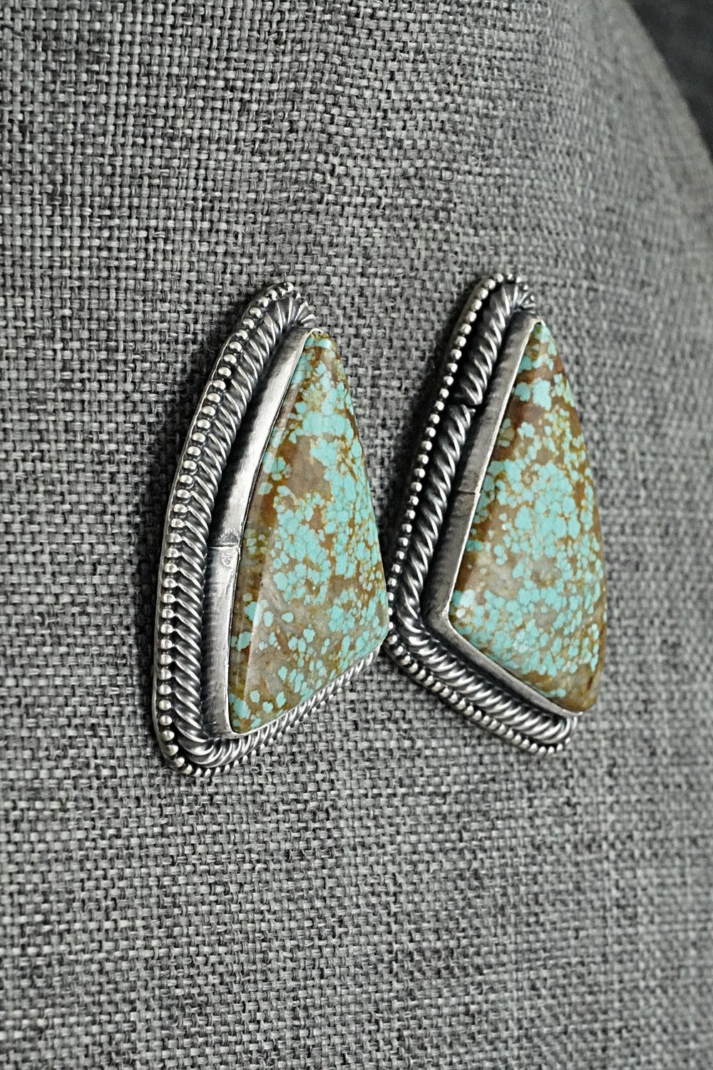 Turquoise & Sterling Silver Necklace and Earrings Set - Darrin Livingston
