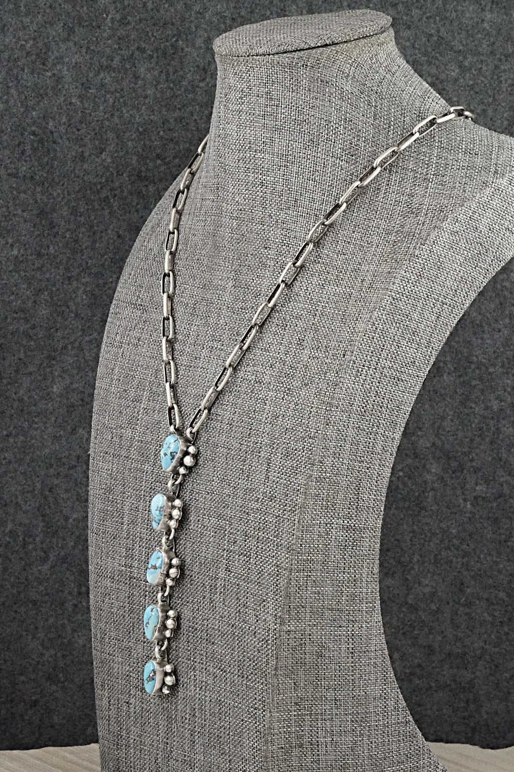 Turquoise & Sterling Silver Necklace - Bobby Johnson