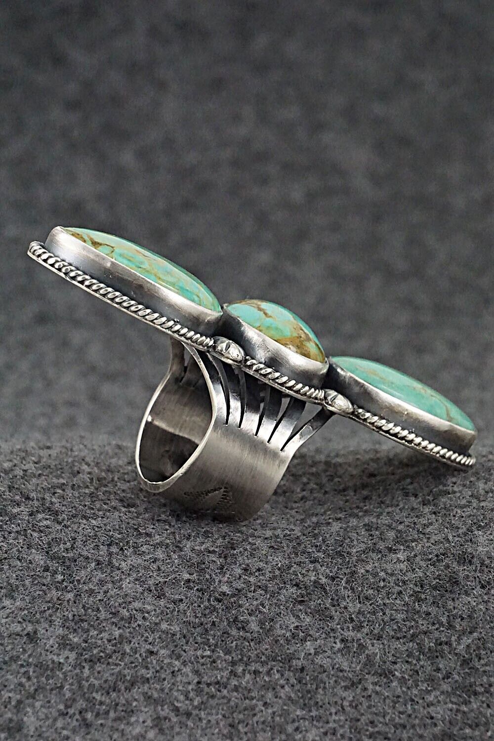 Turquoise & Sterling Silver Ring - Annie Hoskie - Size 9