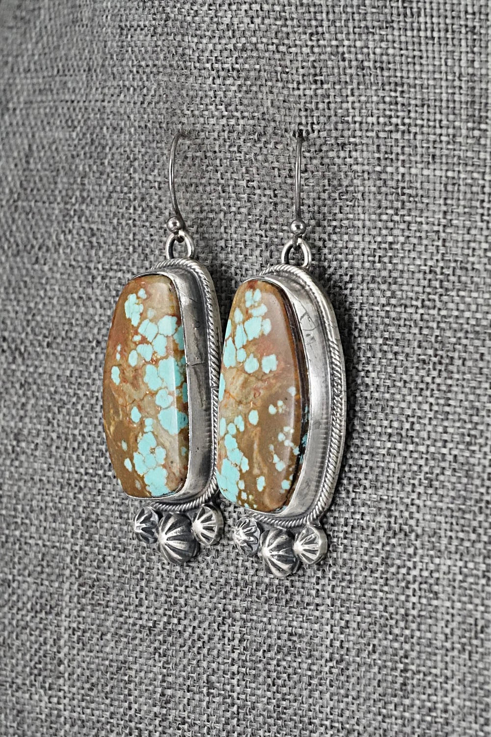 Turquoise & Sterling Silver Necklace and Earrings Set - Bobby Johnson