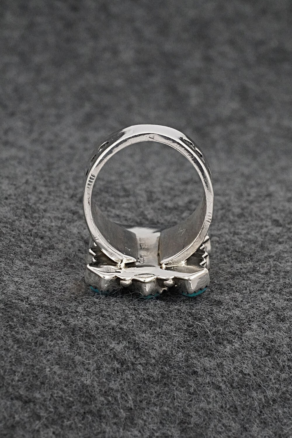 Turquoise & Sterling Silver Ring - Verley Betone - Size 7.5