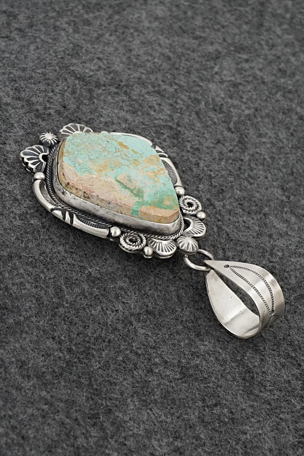Turquoise & Sterling Silver Pendant - Jackson Hoskie