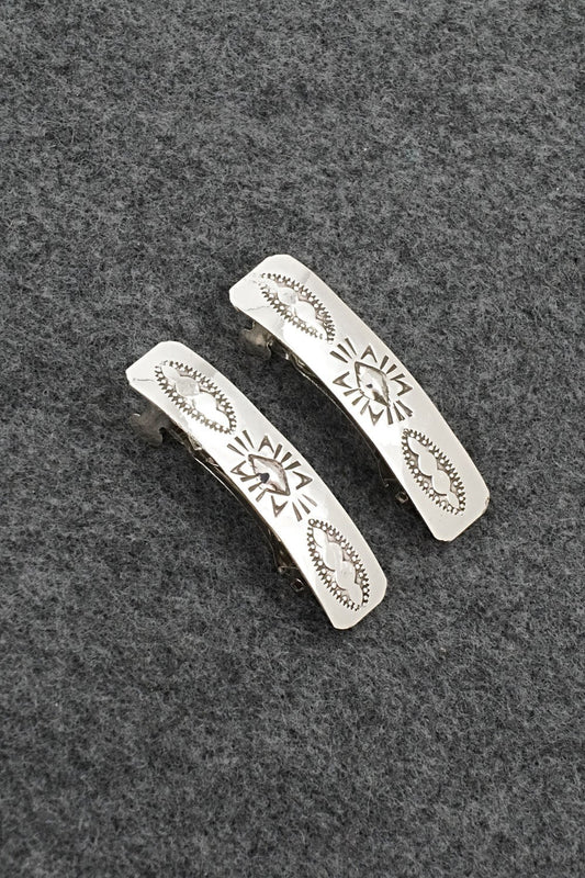 Sterling Silver Hair Barrettes - Bertha Begay
