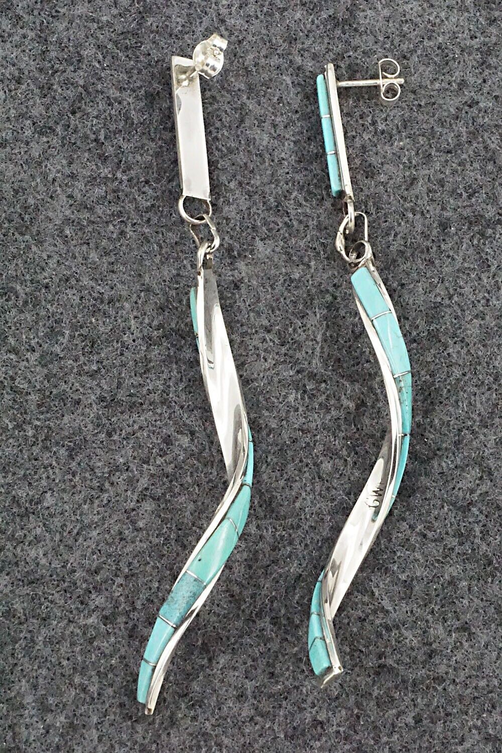 Turquoise & Sterling Silver Earrings - Gloria Waseta