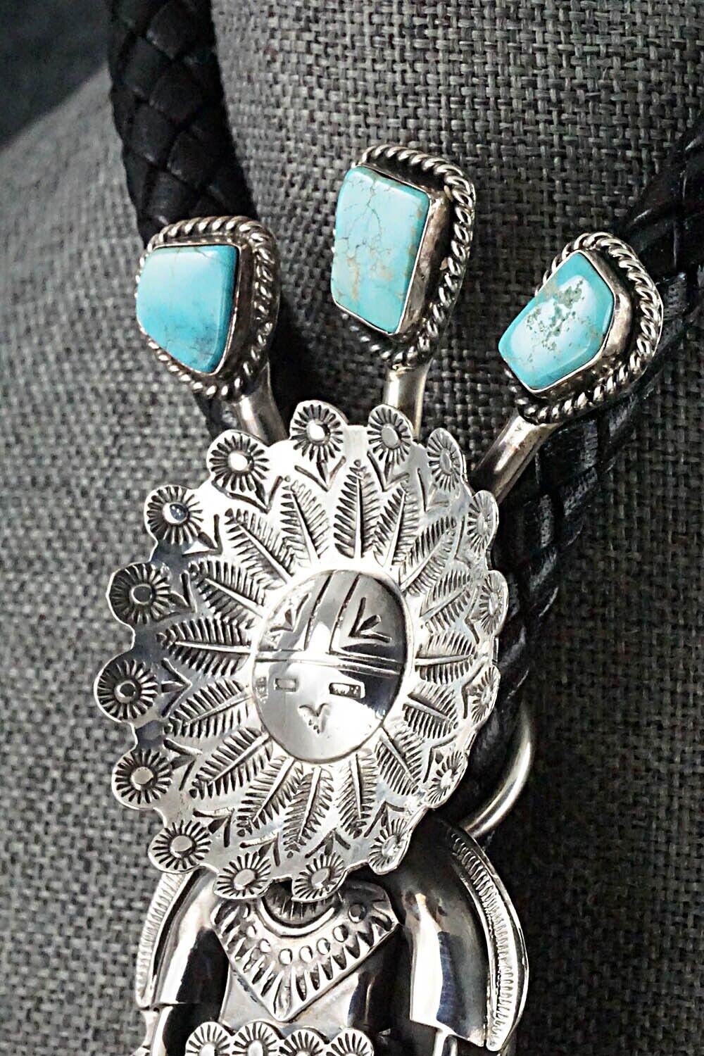 Turquoise & Sterling Silver Bolo Tie - Garrett Hale