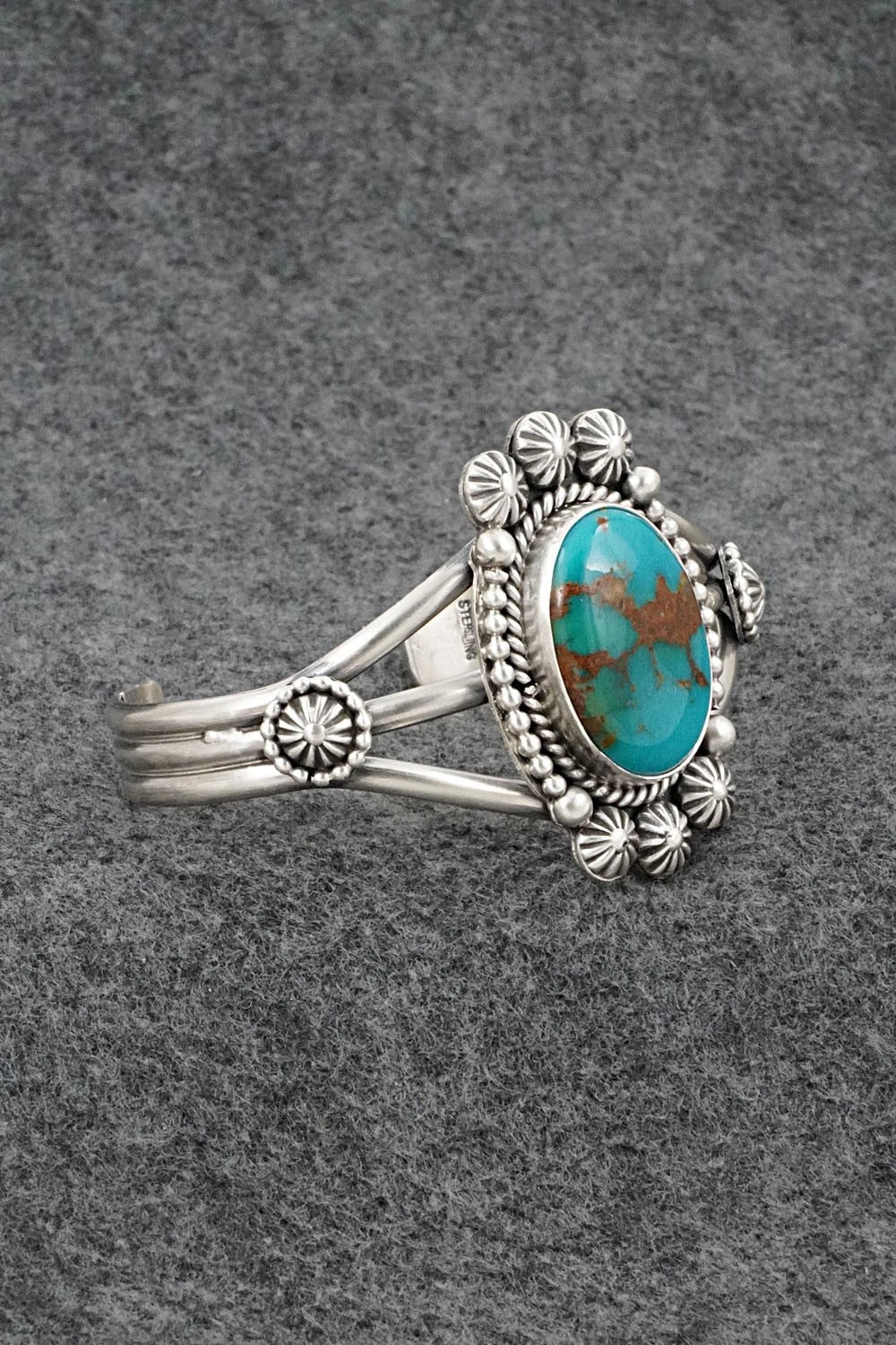 Turquoise & Sterling Silver Bracelet - Michael Calladitto