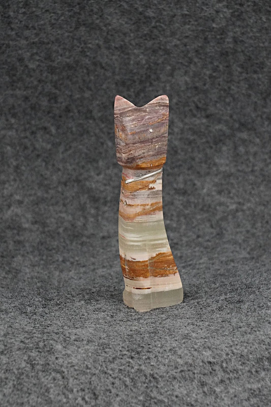 Cat Zuni Fetish Carving - Kenny Chavez