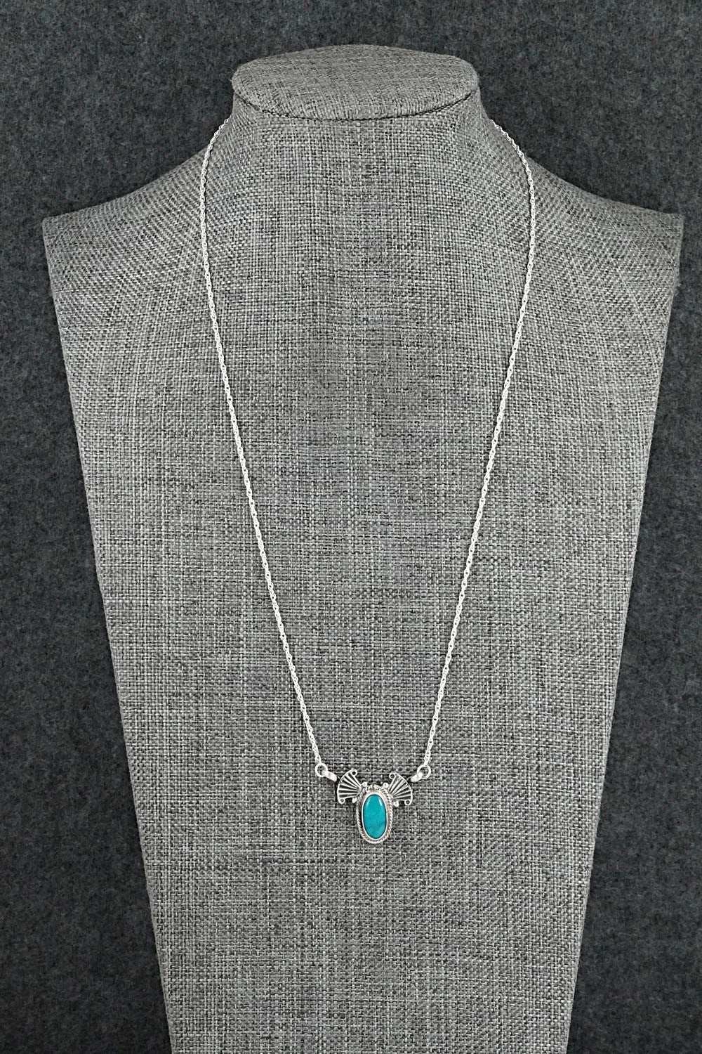 Turquoise & Sterling Silver Necklace - Verley Betone