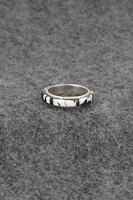White Buffalo & Sterling Silver Ring - Terrance Panteah - Size 7