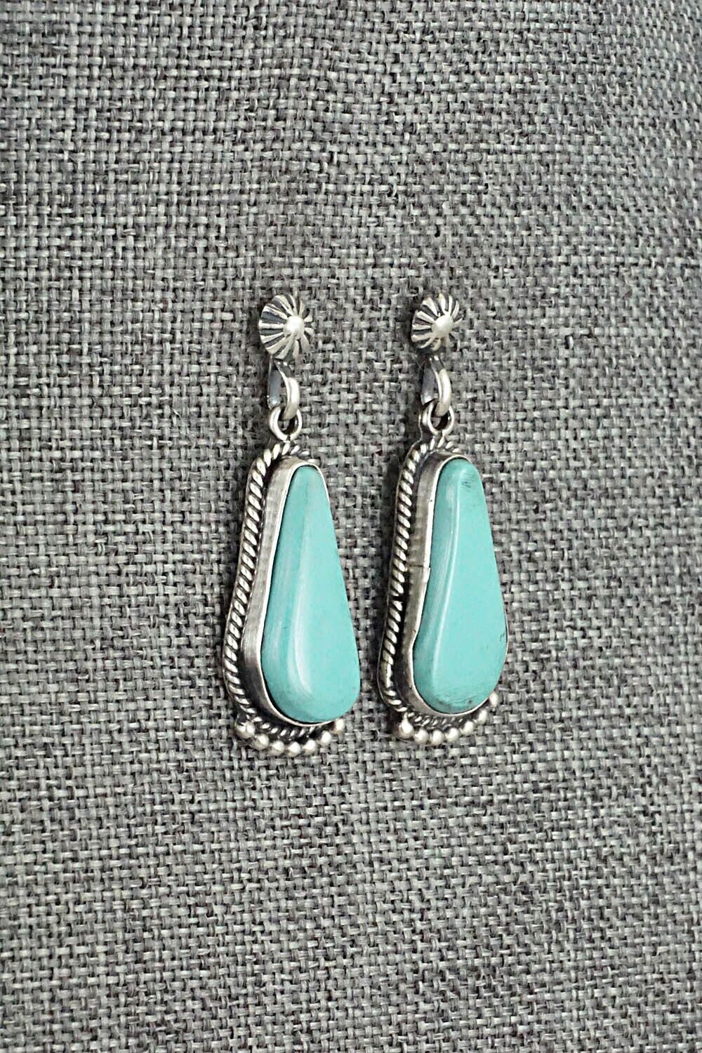 Turquoise & Sterling Silver Earrings - Verley Betone