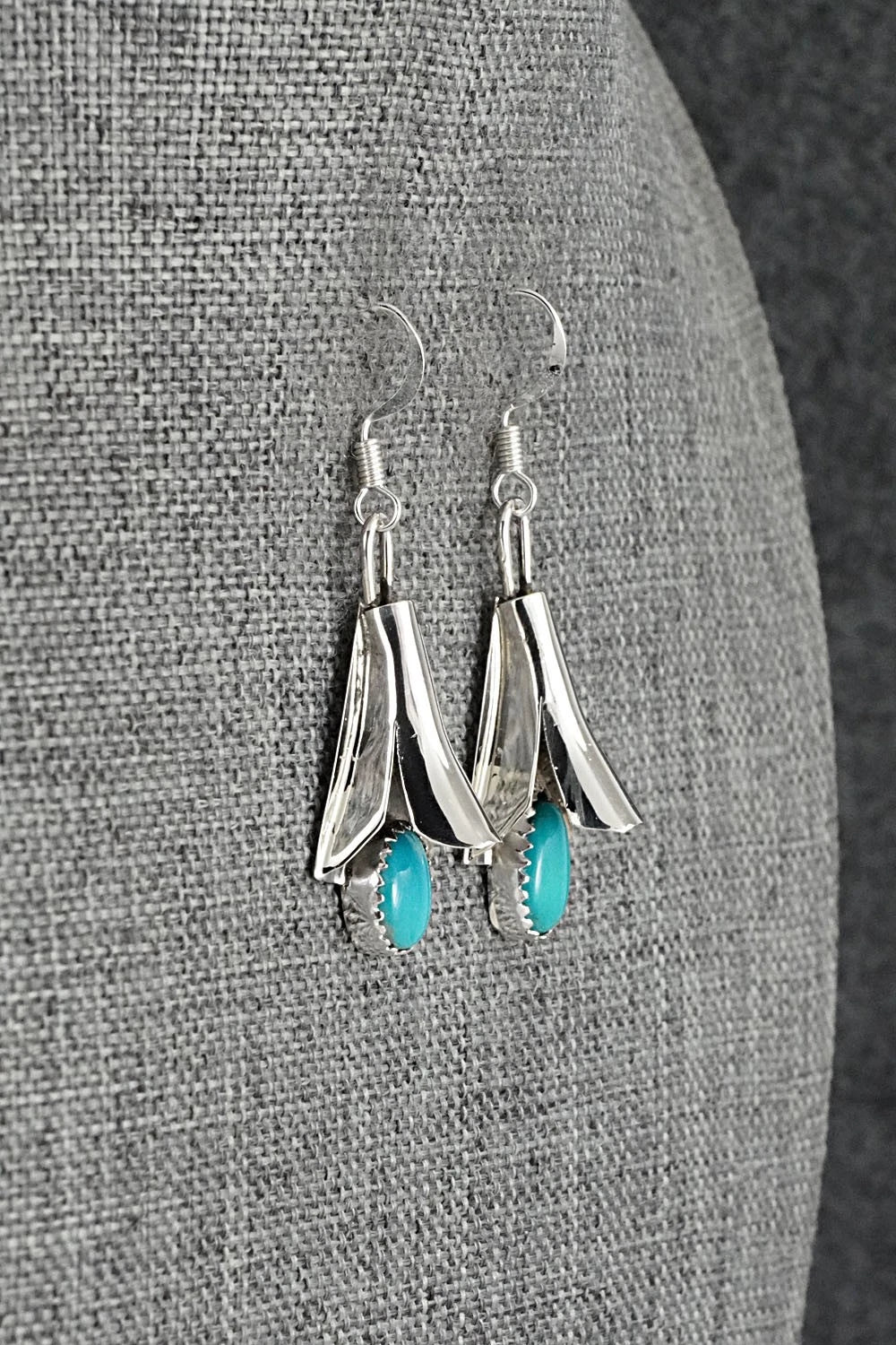 Turquoise & Sterling Silver Earrings - Louise Yazzie