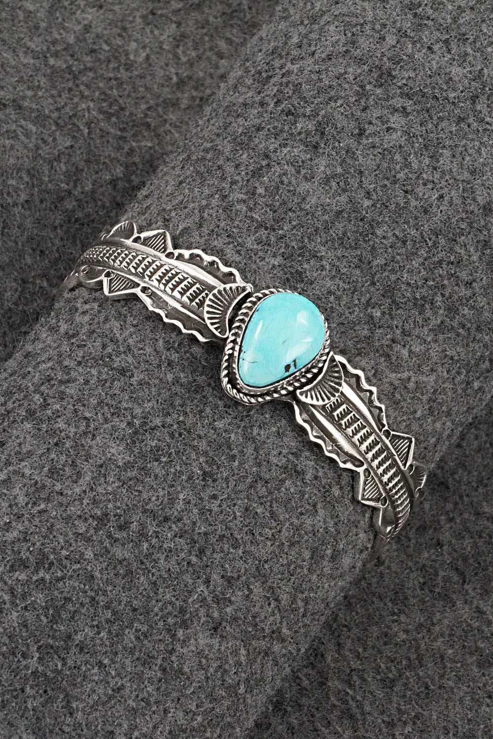 Turquoise & Sterling Silver Bracelet - Leonard Maloney