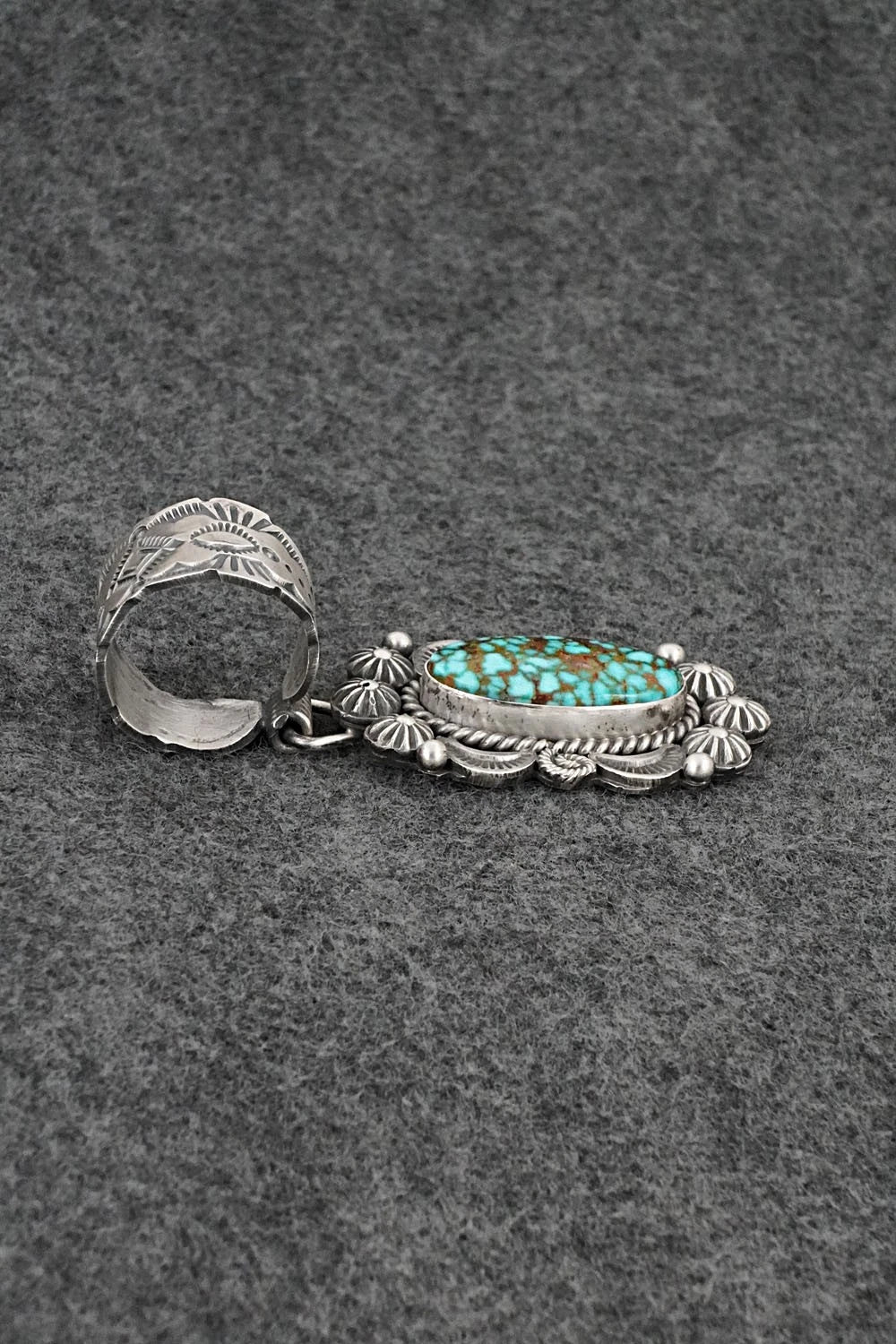 Turquoise & Sterling Silver Pendant - Rosita Calladitto
