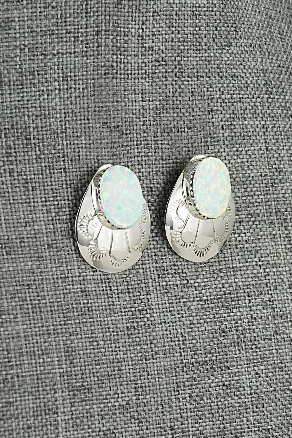 Opalite & Sterling Silver Earrings - Brenda Bahe