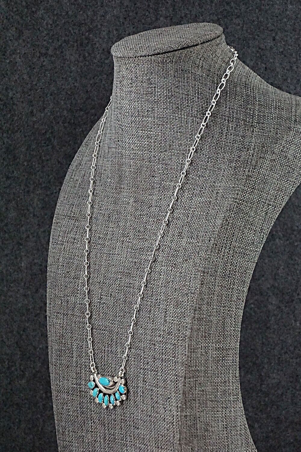Turquoise & Sterling Silver Necklace - Sandra Sardo
