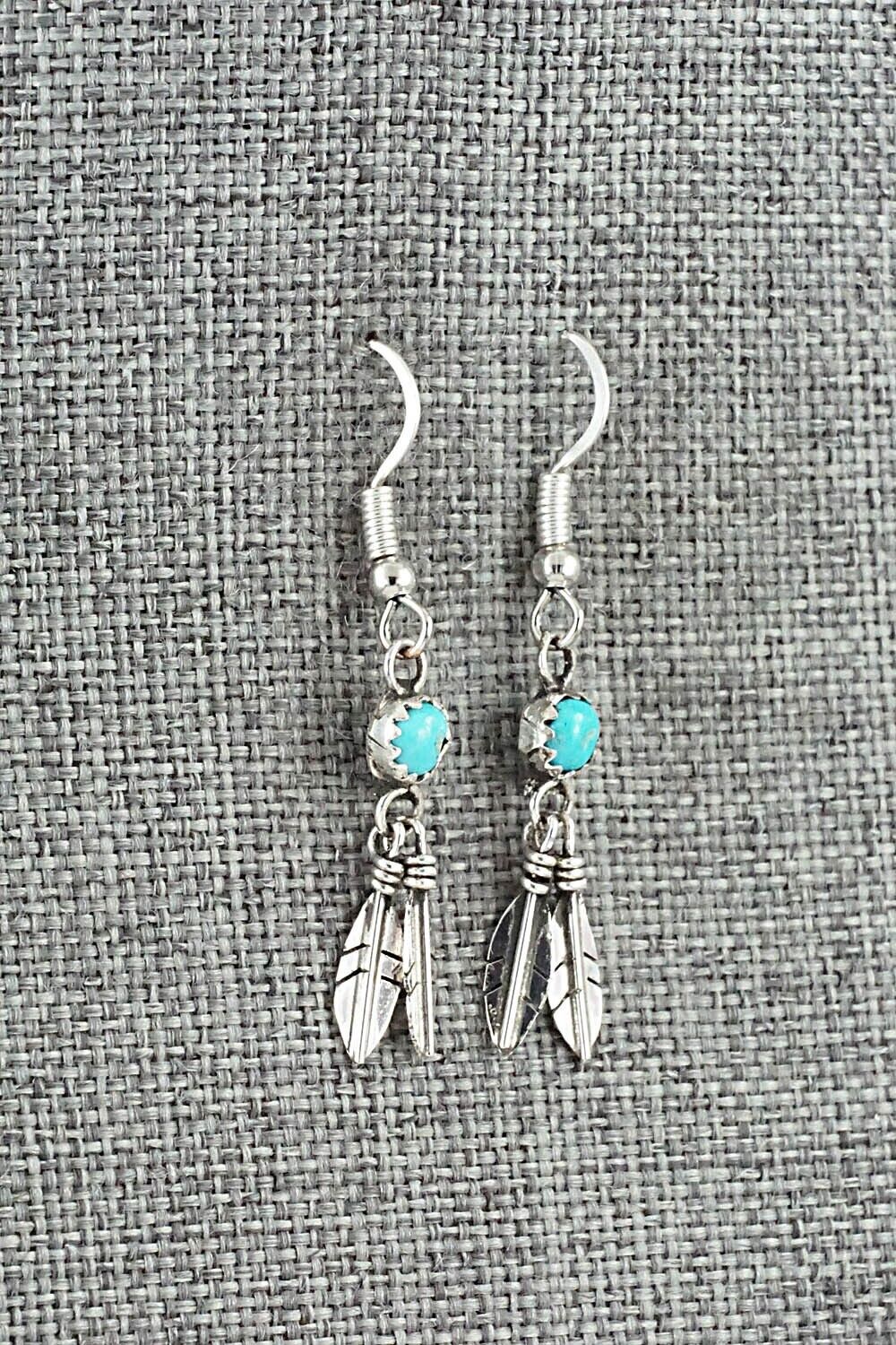 Turquoise & Sterling Silver Earrings - Cornilia Yazhe
