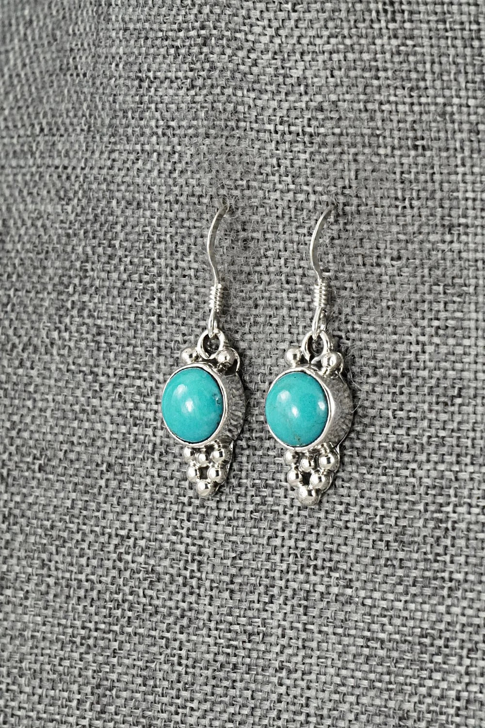 Turquoise & Sterling Silver Earrings - Isabell Yazzie