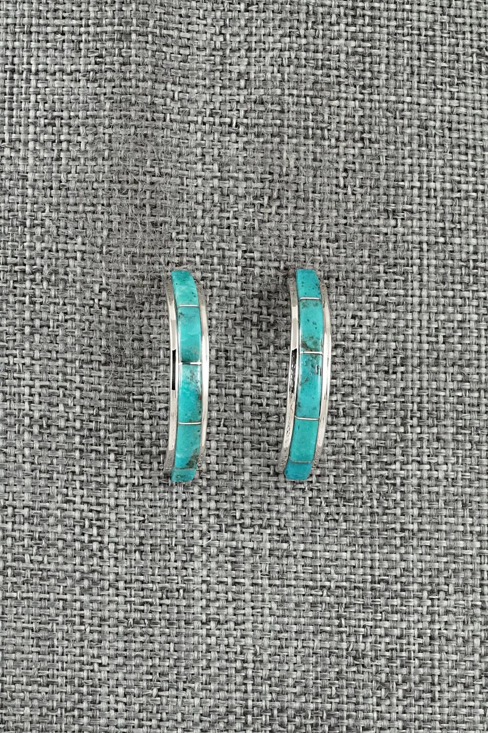 Turquoise & Sterling Silver Earrings - Gloria Waatsa
