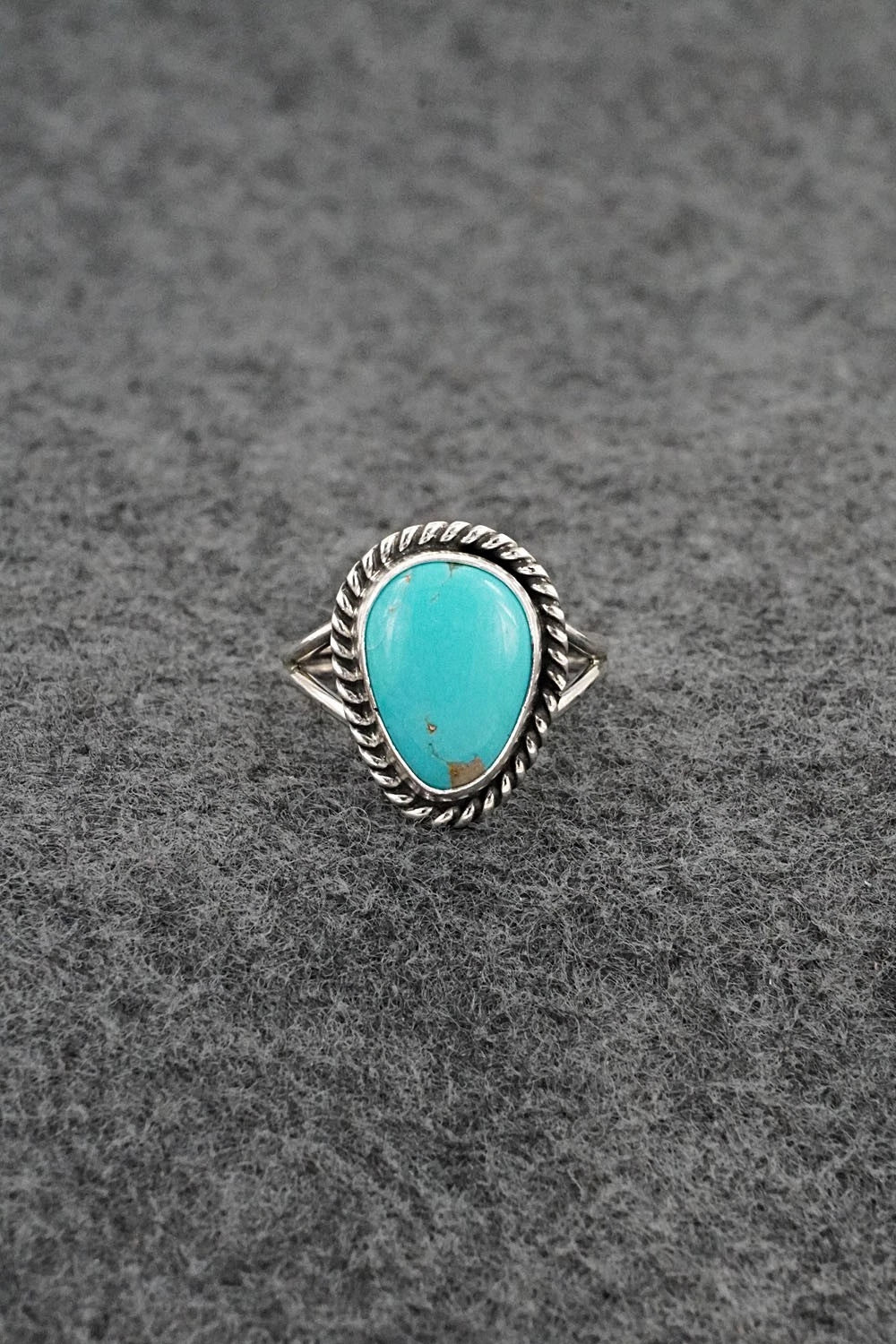 Turquoise & Sterling Silver Ring - Eugene Gruber - Size 6